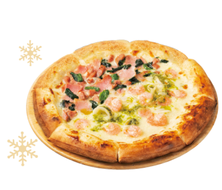 Pizza Riva監修クリスマスイタリアンハーフ&ハーフ マーレ エ モンテ(海の幸・山の幸)